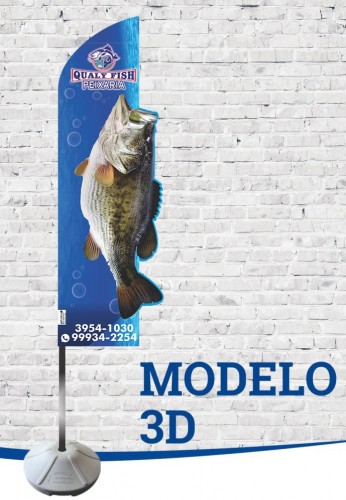 WIND BANNER PERSONALIZADO 3D